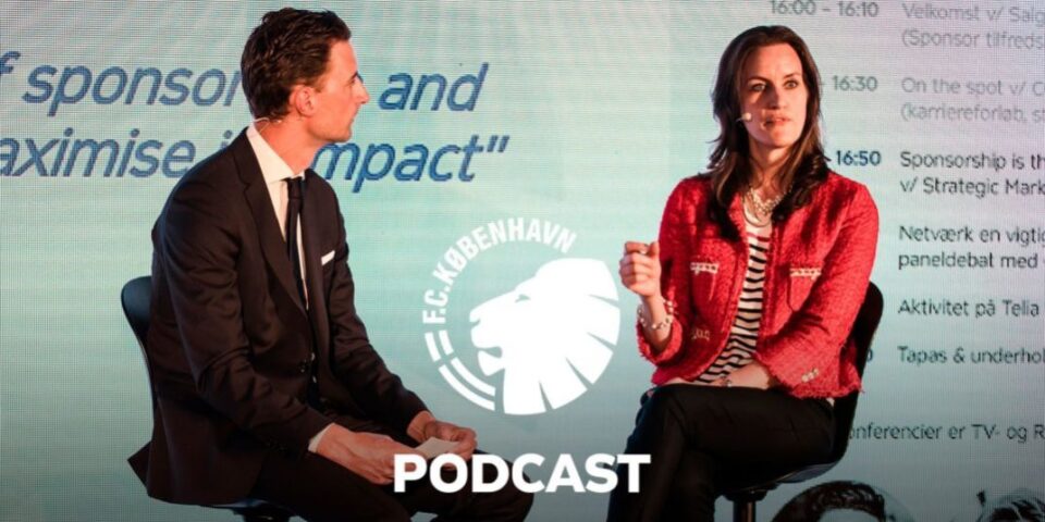 Sophie Morris speaking at F.C. Copenhagen